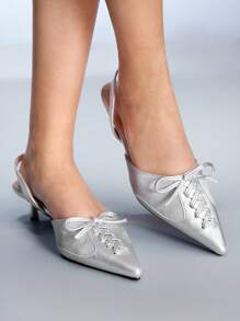 CUCCOO GRLICON Women's Y2K Punk Style High Heel Pumps, Suitable For Motorcycle, Cool Girl, Halloween, Christmas, Party Outfits - Silver - View 2