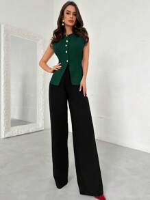 Firerie Women's Elegant Heart Metal Decor Lightweight Jacket, Spring/Summer New Arrival - Dark Green - View 6