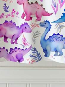 SHEIN Happikins Cute Colorful Cartoon Dinosaur Print, Young Girl Casual Minimalist Round Neck Short Sleeve T-Shirt, Suitable For Summer - Multicolor - View 6