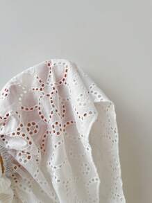 SHEIN Unity 女士性感简约性感夏日度假简约提花镂空拼接纹理针织抹胸 - 白色 - 查看 6