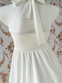 Sweetra Women's White Off Shoulder Spaghetti Strap Camisole Top, Spring/Summer - White - View 7