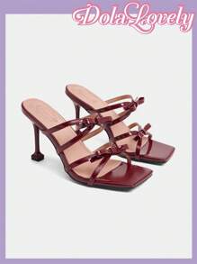 Dola Lovely 女士尖头高跟时尚浅口鞋 - 酒紅色 - 查看 5