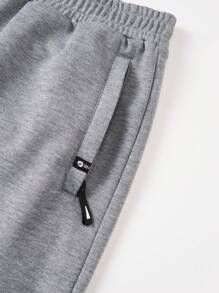 Manfinity Homme Men's Drawstring Waist Pocket Casual Loose Jogger Pants