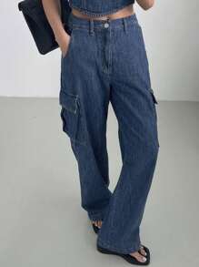 DAZY Jeans casual da donna in denim, semplici e alla moda, adatti per l'estate