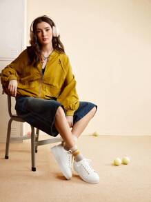 CUCCOO EASI Zapatillas casuales para mujer con suelas gruesas y cómodas - Blanco - Ver 10