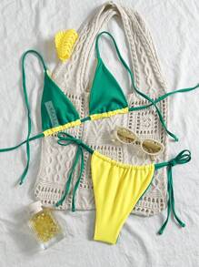 Swim Mod Conjunto de bikini sexy atado de verano para mujer (triángulo mini)