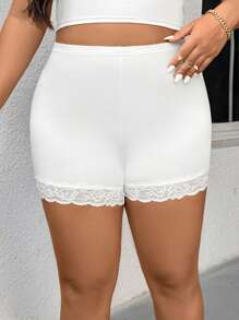 SHEIN LUNE Mallas de unicolor minimalistas de talla grande, adecuadas para el verano