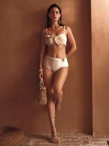 MOTF PREMIUM RING DETAIL BIKINI BOTTOM - Beige - View 3