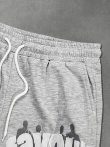 PAVTROS Manfinity Streetrush Men's Character Print Zipper Hoodie And Pants 2 Pieces Set - Grey - View 6