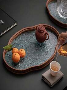 Zazumi صينية زجاجية تستخدم في المنزل أو المكتب أو غرفة الشاي لتجميع الفواكه والوجبات الخفيفة، أو كطاولة شاي جافة. يمكن استخدامها لأغراض متعددة حسب رغباتك الخاصة.