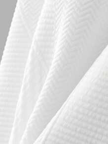 SHEIN Tween Girls Simple Elegant Round Neck Short Sleeve Summer Dress - White - View 5