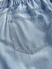 SHEIN MOD Jeans amples et larges à taille basse en couleur unie avec poches, style décontracté et polyvalent. Jeans boyfriend, jeans Y2K, pantalon de Noël