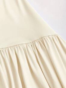 Sweetra Women's Blue Sleeveless V-Neck Pleated Long Dress, Elegant Office/Casual Wear, Spring/Summer