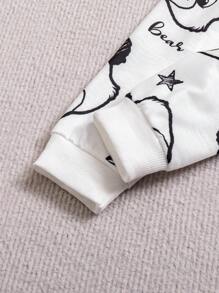 SHEIN Playful Pals Completo con stampa di animali carino per neonato maschio, adatto per uso quotidiano e uscite, ideale come regalo per neonato