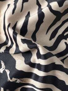 Swim Vcay 2025 夏季海滩蕾丝 & 随机印花拼接露背性感上衣和侧系带泳裤女式比基尼套装豹纹比基尼三角比基尼两件套比基尼 - 彩色 - 查看 5