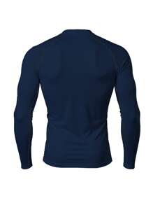 Manfinity Sport Corelite Men's Casual Sports T-Shirt & Tank Top, Minimalist Style Suitable For Summer Long Sleeve - Royal Blue - View 2