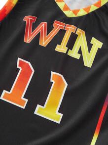 SHEIN 2pcs/Set Boys Active Sports Vest Top And Shorts Outfit, Comfortable For Running, Training, Outdoor Fitness, Football, Basketball, Cycling