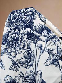 Flirla Elegant Fashionable Sexy V-Neck Ditsy Floral Jumpsuit, Slim Fit Long Sleeve Women's Outfit, Summer New Arrival