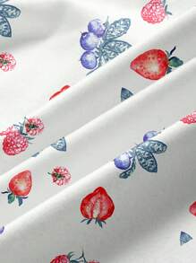 Sweetra 女士 Y2K 草莓蓝莓水果印花短款上衣，可爱夏季抹胸，海滩和度假装 - 彩色 - 查看 3