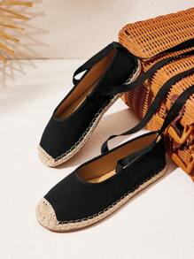 Styleloop Women's Casual Simple Flat Slip-On Shoes, Vacation Style - Black - View 3