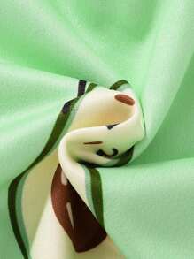 少女极简主义牛油果印花吊带背心和短裤两件套家居服套装夏季青少年服装套装女童夏装夏装套装女童夏装少女套装青少年可爱套装 - 彩色 - 查看 6