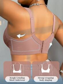 DesireSculpt 1 pieza Sujetador de lencería con aros de apoyo y elevación push-up, sin costuras, cómodo y con talla grande