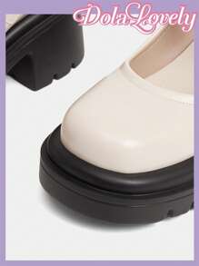 Dola Lovely 女士日常穿着厚底时尚平底便鞋 - 杏色 - 查看 7