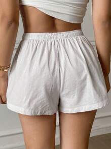 DAZY 简约条纹休闲裤，夏季睡眠短裤睡衣