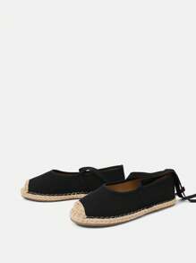 Styleloop Women's Casual Simple Flat Slip-On Shoes, Vacation Style - Black - View 6