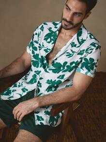 Manfinity VCAY 2pcs/Set Men's Color Block Casual Woven Shirt Suit, Suitable For Summer - Multicolor - View 7