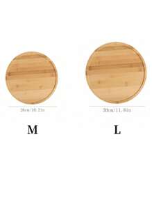 1pc New Creative Bamboo Snacks Tray, Round Fruit And Nut Board, Large Bamboo Tray, 11.8 Inches (About 30cm) Cheese Board, Coffee And Tea Tray, Fruit Plate, Party Dinner Plate, Sour Candy Tray, Suitable For Weddings, Parties, Events, Catering, Wooden Bamboo Decorative Tray, Round Coffee Table Tray For Food, Cocktails, Drinks, Round Bamboo Tray Serving Platter With Edge, For Kitchen Countertops, Family Dining Table, Fruit, Bread, Plant Pot