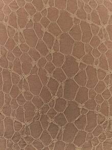 MUSERA Mocha Brown Summer Boho Night Out Halterneck Dipped Hem Textured Lace Fitted Cropped Top,Thin Strap Ibiza Club Vacation Holiday Elegant Gardens - White - View 6