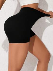 Easithlete Solid Tummy Control Sports ShortsWomen Sweat Short, Gym Short, Biker Short