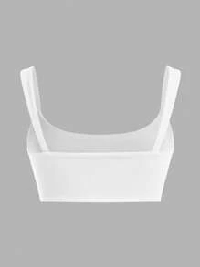 SHEIN EZwear Set de 3 tops deportivos de mujer con cuello cuadrado, espalda descubierta y sexy, apropiados para el verano - Multicolor - Ver 7