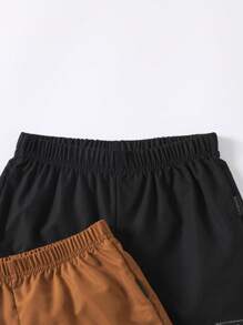 SHEIN Summer,Holiday,TravelerYoung Boys' Solid Color Simple Fashionable Shorts, Suitable For Summer - Multicolor - View 4