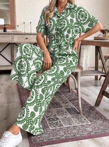 EMERY ROSE Mono informal con estampado total para mujer