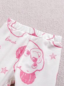 SHEIN Playful Pals Newborn Baby Boy Cute Animal Print Outfit Set, Practical Everyday Wear And Ideal Gift For Newborns - Multicolor - View 6