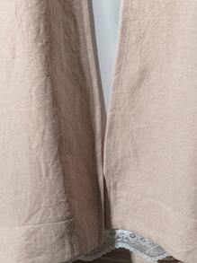 Linhara 大码宽松简约纹理双色斜纹布侧开衩夹克