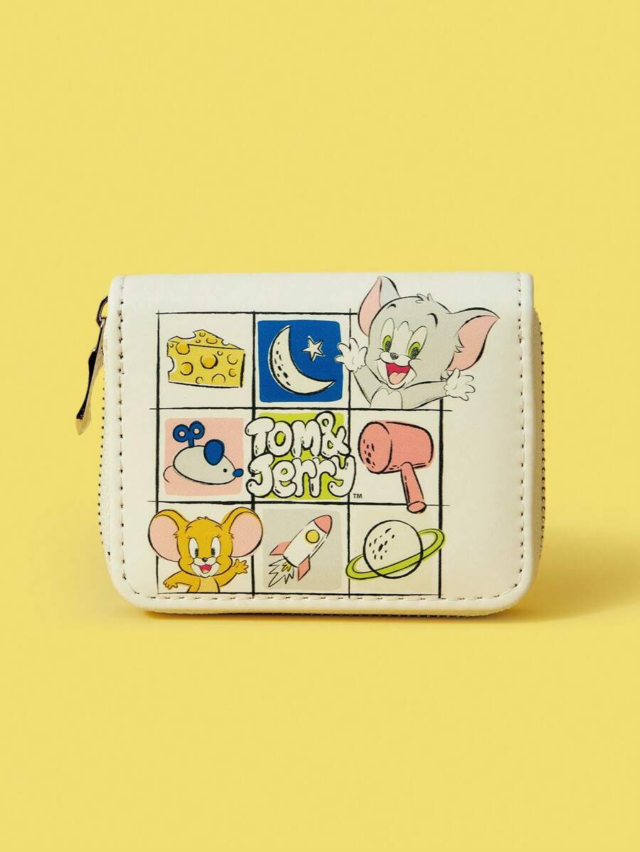 TOM & JERRY X SHEIN 1pc Cartoon Mouse Pattern Fashion Small Wallet - Multicolor - View 1