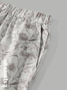 2 件套青少年女孩夏季紧身短袖白色 T 恤和裤子套装 - 彩色 - 查看 2