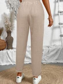 Calvaya Women's Textured Skinny Jeans, Denim Blue, Spring/Summer Fall Cloth For Women - Khaki - View 2