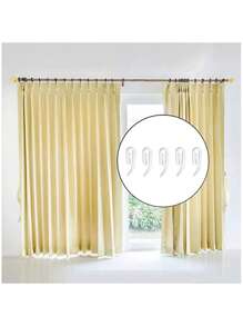 100 件装白色塑料窗帘挂钩