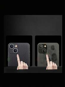 1 个 2 毫米超 PP 材质轻质手机壳，采用极简碳纤维条纹图案，时尚实用，兼容 iPhone 11/12/13/14/15/16 Pro Max - 彩色 - 查看 3