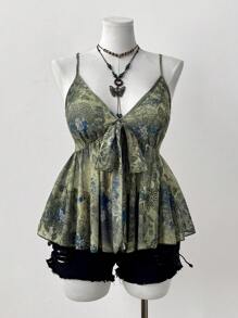 Sunnyshic Camisetas informales con estampado floral para mujer de talla grande, primavera/verano