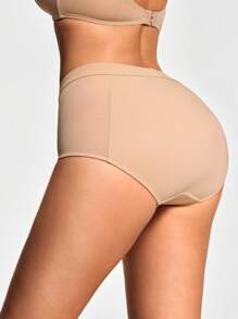 SHEIN Shape Prenda moldeadora de unicolor de talle alto sin costuras para mujer, panty