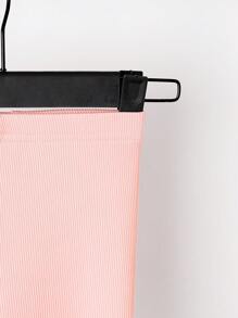 Baby Girls 2pcs/Set All-Match Rib Knit Leggings, Casual & Versatile, Spring & Autumn - Multicolor - View 4