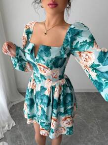 Elenzga 优雅浪漫的女士晚礼服，搭配撞色亮片美人鱼下摆面料，适合情人节派对 - 彩色 - 查看 4