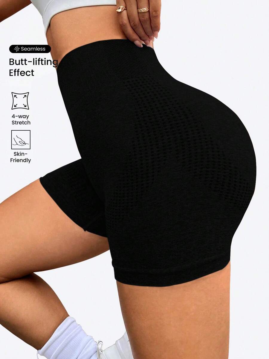 Easithlete Quần short thể thao dành cho người đi xe đạp cạp rộng Quần short co giãn - màu đen - Xem 1