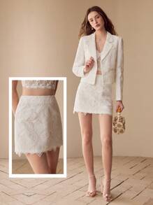 MOTF PREMIUM Guipure-Spitzen-Elastikbund-Rock