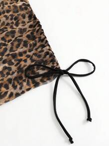 Swim Vcay 2 pezzi set di coprispalle e gonna a stampa leopardo e farfalla con coulisse, disegno assortito